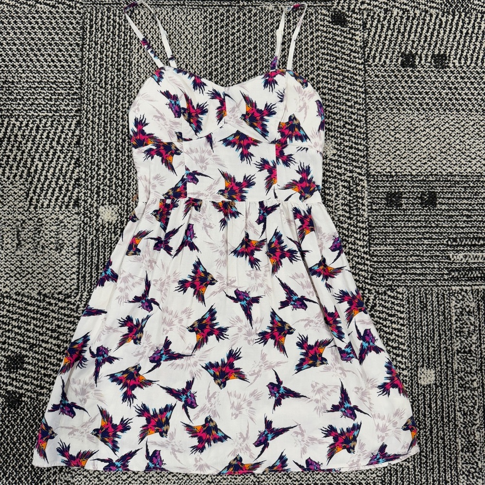 Lily Rose Multicolor Bird Print Dress